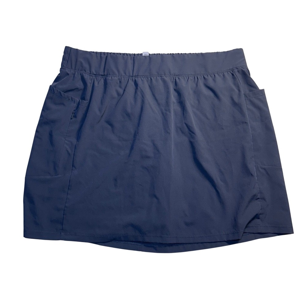 RBX Live Life Active Womens 1X Gray Skort Tennis Golf Hiking Pockets-2099